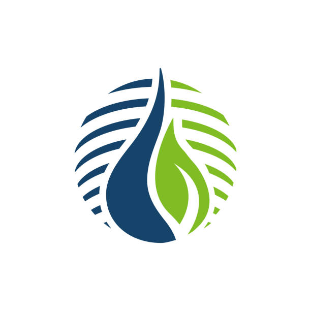 illustrations, cliparts, dessins animés et icônes de illustration de symbole renouvelable favorable de logo de bioénergie - biocarburant