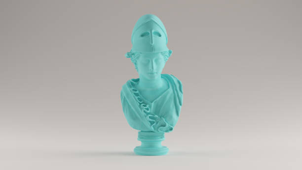 istock Gulf Blue Turquoise Minerva Bust Statue 1168539135