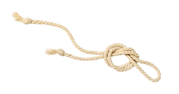 istock Beige cotton rope with knot 1168548718