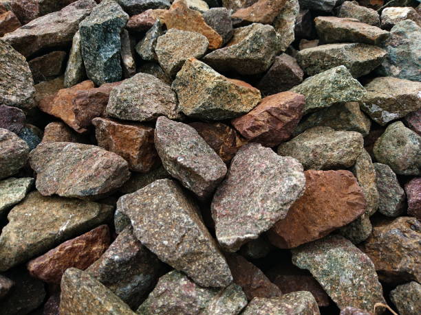 istock Ballast rock railroad material stones 1168551551