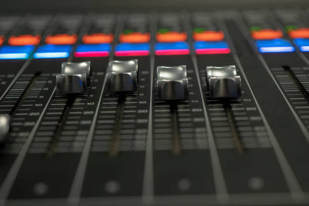 istock Audio Mixer with Faders moving from preset 1168551648