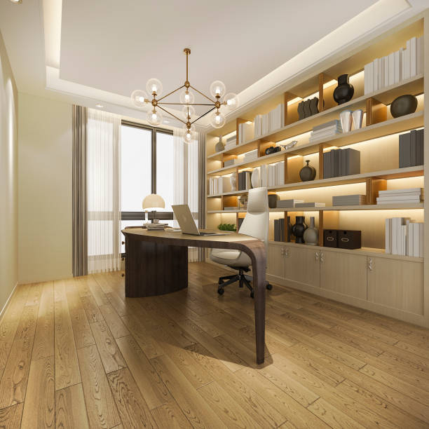 istock 3d rendering luxury business meeting and working room in home office 1168551836