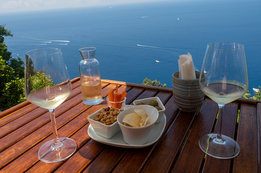 Drink on the sea. Genova coast, Liguria