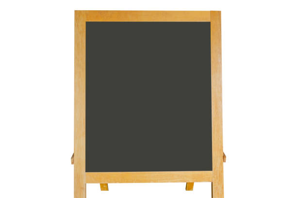 istock Wooden menu blackboard Isolated on white background, Outdoor display advertising menu board for cafe or restaurant 1168556247