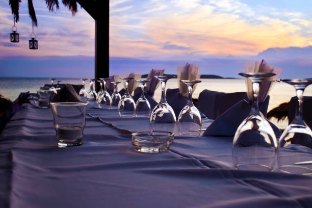 istock wedding table in front of the sunset 1168560091