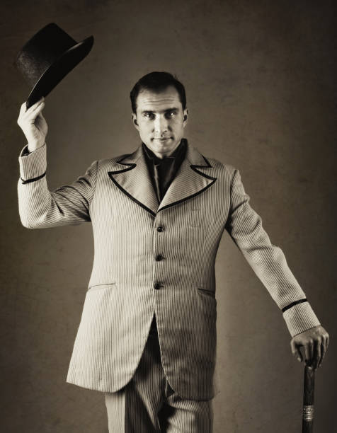 istock Cheerful vintage gentleman. Stylized portrait 1168564711