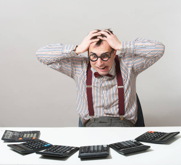 istock Sad accountant, humorous portrait 1168564740