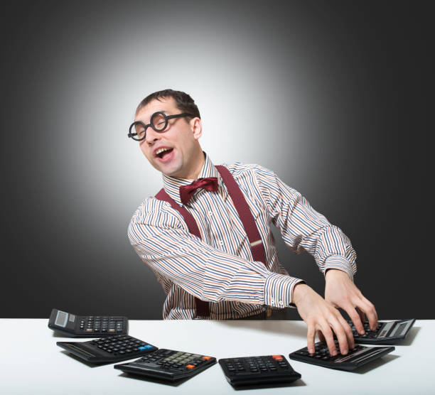 istock Sad accountant, humorous portrait 1168564751