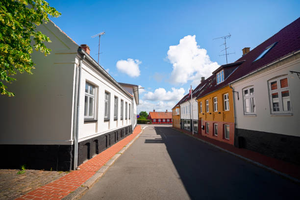 istock Empty street in a small danish village 1168564777