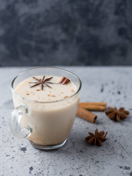 istock Masala tea in a glass Cup on the table 1168570736