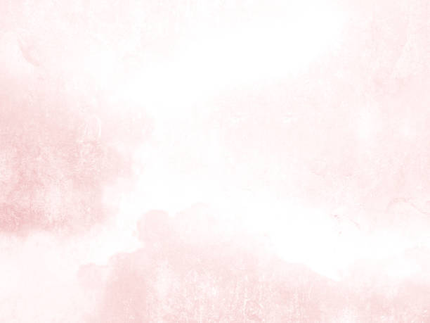 미묘한 핑크 스타일의 수채화 배경 텍스처 - 추상적 인 옅은 파스텔 패턴이 흰색으로 퇴색 - pastel colored pattern dirty pink stock illustrations