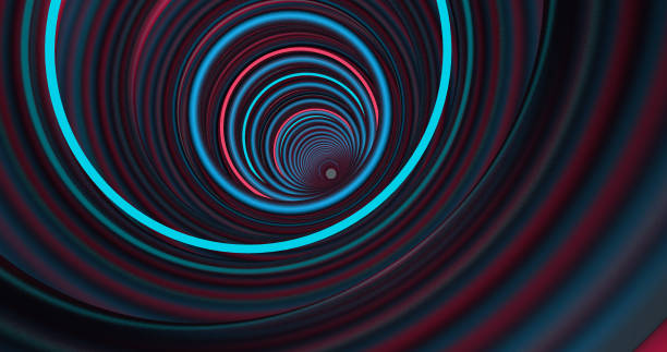 istock Colorful tunnel on a spiral shape. 1168578485