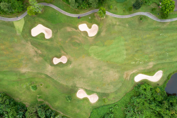 istock aerial view drone shot of beautiful golf course 1168579182