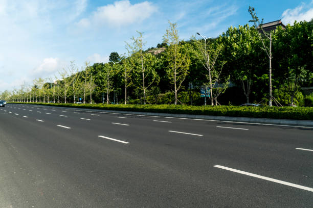 istock Highway and lush forests outdoors, Qingdao, China 1168591453