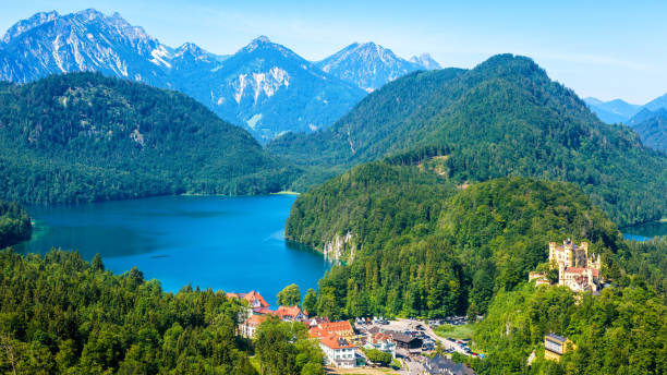 istock Alpine landscape with Hohenschwangau Castle, Bavaria, Germany 1168593696
