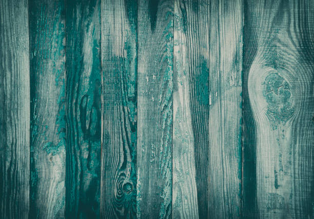 vintage turquesa madera tablones textura de fondo - contrasts viewpoint wood wood panelling fotografías e imágenes de stock