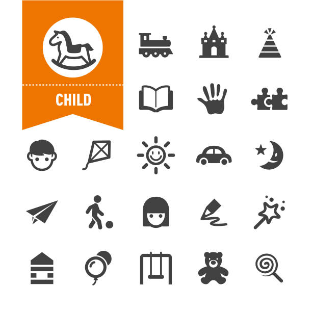 ilustrações de stock, clip art, desenhos animados e ícones de child icons - special series - auto mobile