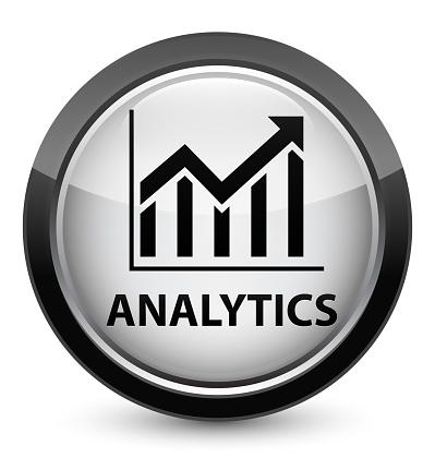 Analytics Button Analytics Crystal Black Round Button Stock Illustration - Download ...