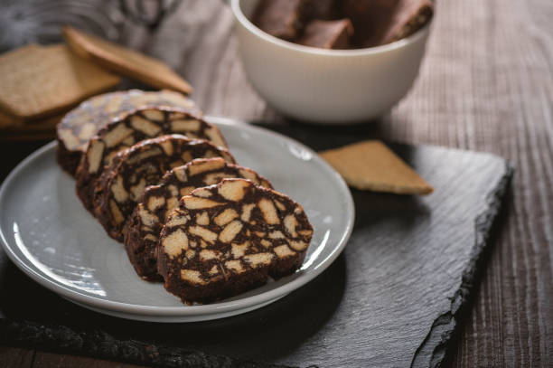 istock Homemade chocolate sausage 1168606782