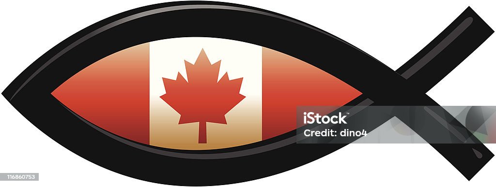 Icthys of Canada  Canada stock vector