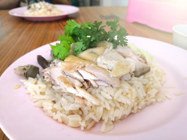 istock Hainanese chicken rice topping with coriander 1168611643