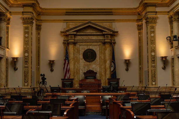 istock Kentucky senate chambers inside the capitol building.  Frankfort, KY. 1168613880