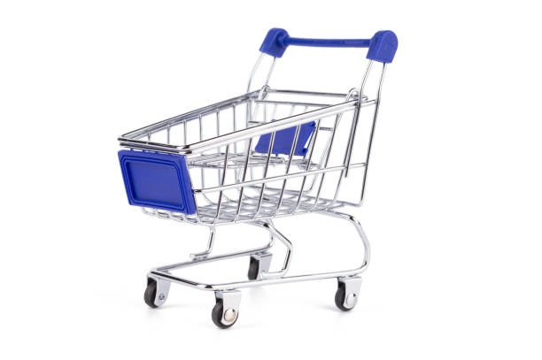 istock one Shopping cart isolated on white background 1168614178