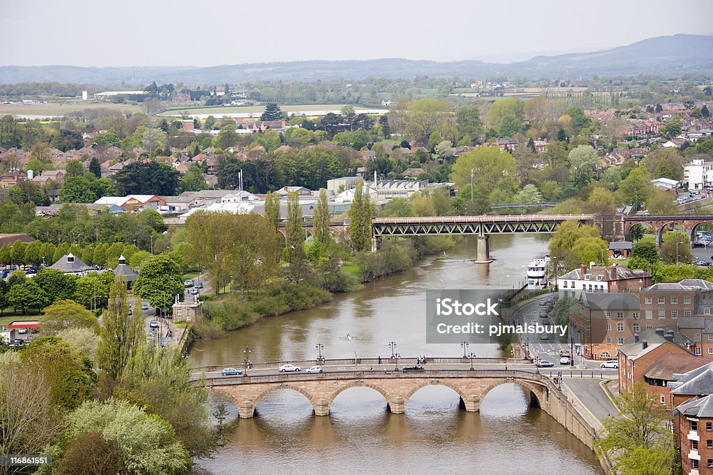 Rzeką Severn w Worcester - Zbiór zdjęć royalty-free (Worcester - Anglia)
