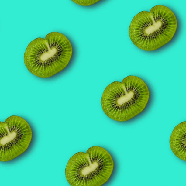 istock Colorful fruit pattern of fresh kiwi slices 1168619349