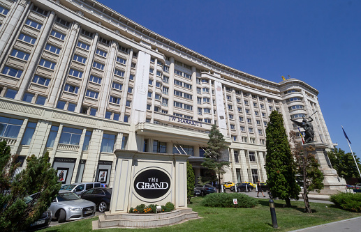 Views of the famous Carlton Hotel in Cannes, France.  First opened in 1911, the luxurious Carlton Hotel is located on the Boulevard de la Croisette overlooking the Mediterranean Sea and is emblematic of the Cote d'Azur.