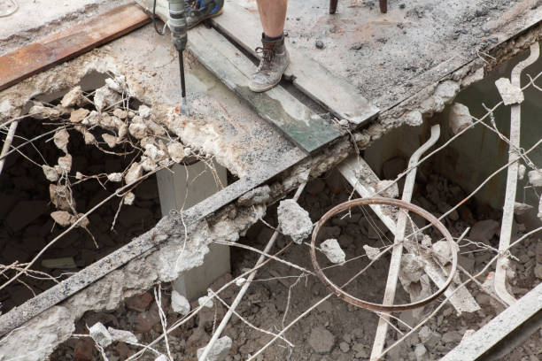 istock Demolition of the ceiling with an impact hammer 1168622980