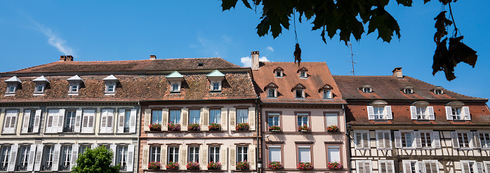 historical houses in Wissembourg, France