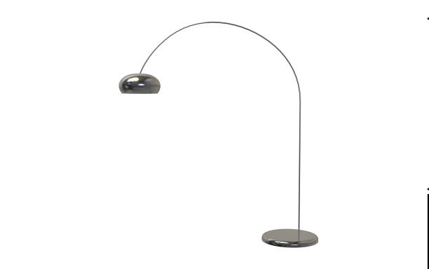 istock 3d Illustration of  modern arched floor lamp on isolated on a white background 1168625679