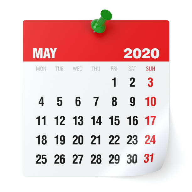 istock May 2020 - Calendar. Isolated on White Background. 3D Illustration 1168631532