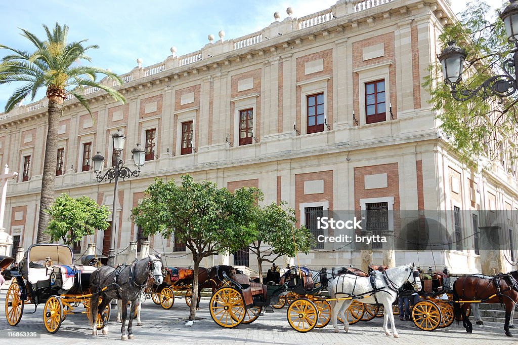 Archivo de Indias, naranjas - Foto de stock de Sevilla libre de derechos