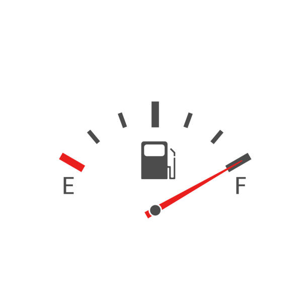 wskaźnik zbiornika paliwa - fuel pump symbol gauge gasoline stock illustrations