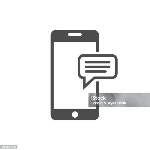 Phone With Message Icon Stock Illustration - Download Image Now - Icon Symbol, Text Messaging, Mobile Phone