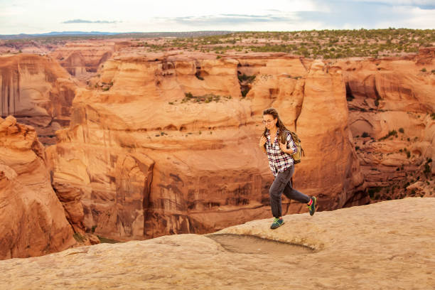 istock A hiker in the Canyon de Chelly National Monument 1168635380