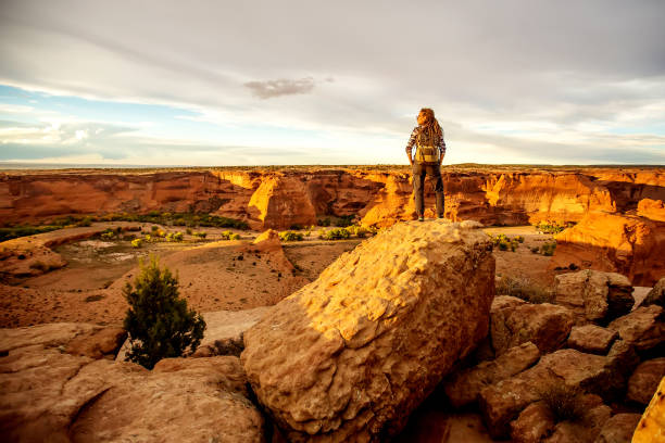 istock A hiker in the Canyon de Chelly National Monument 1168635405