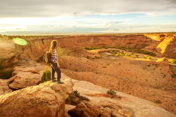 istock A hiker in the Canyon de Chelly National Monument 1168635411