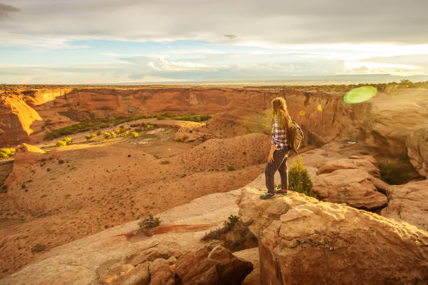 istock A hiker in the Canyon de Chelly National Monument 1168635414