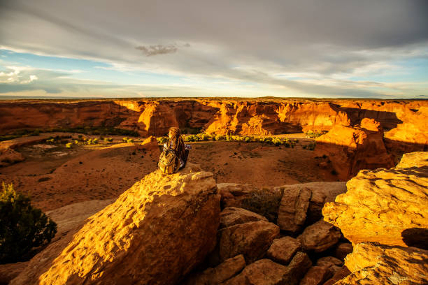 istock A hiker in the Canyon de Chelly National Monument 1168635437
