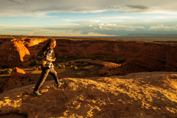 istock A hiker in the Canyon de Chelly National Monument 1168635967