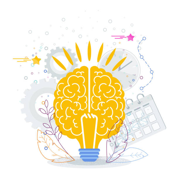 istock Human brain in the form of a bright lamp. 1168637532
