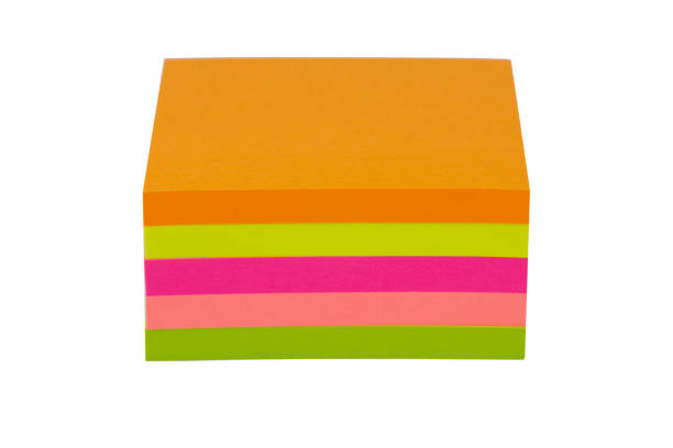 istock Pack of colored, sticky notes. Isolated on white background. 1168639334