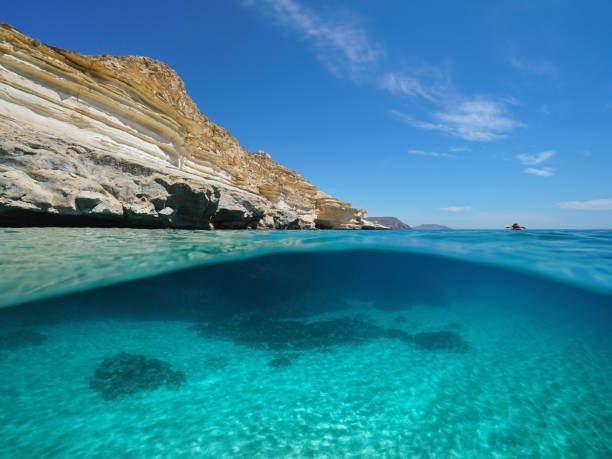 istock Mediterranean sea rocky coast with sandy seabed 1168640254