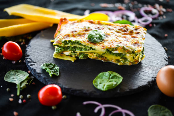 istock italian lasagna slice with fresh ingredients 1168642974