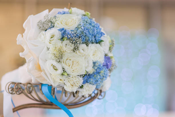 istock Beautiful flower wedding bouquet decorate for background 1168644323