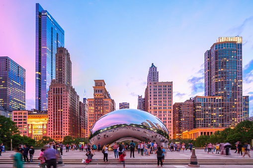 August 16, 2019 - Chicago, USA - Cloud Gate also Called 