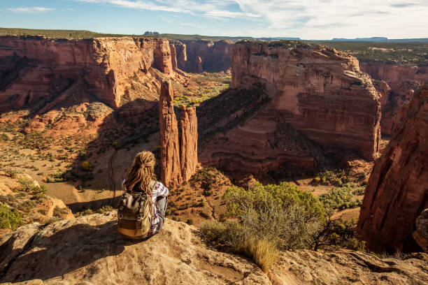 istock A hiker in the Canyon de Chelly National Monument 1168647790